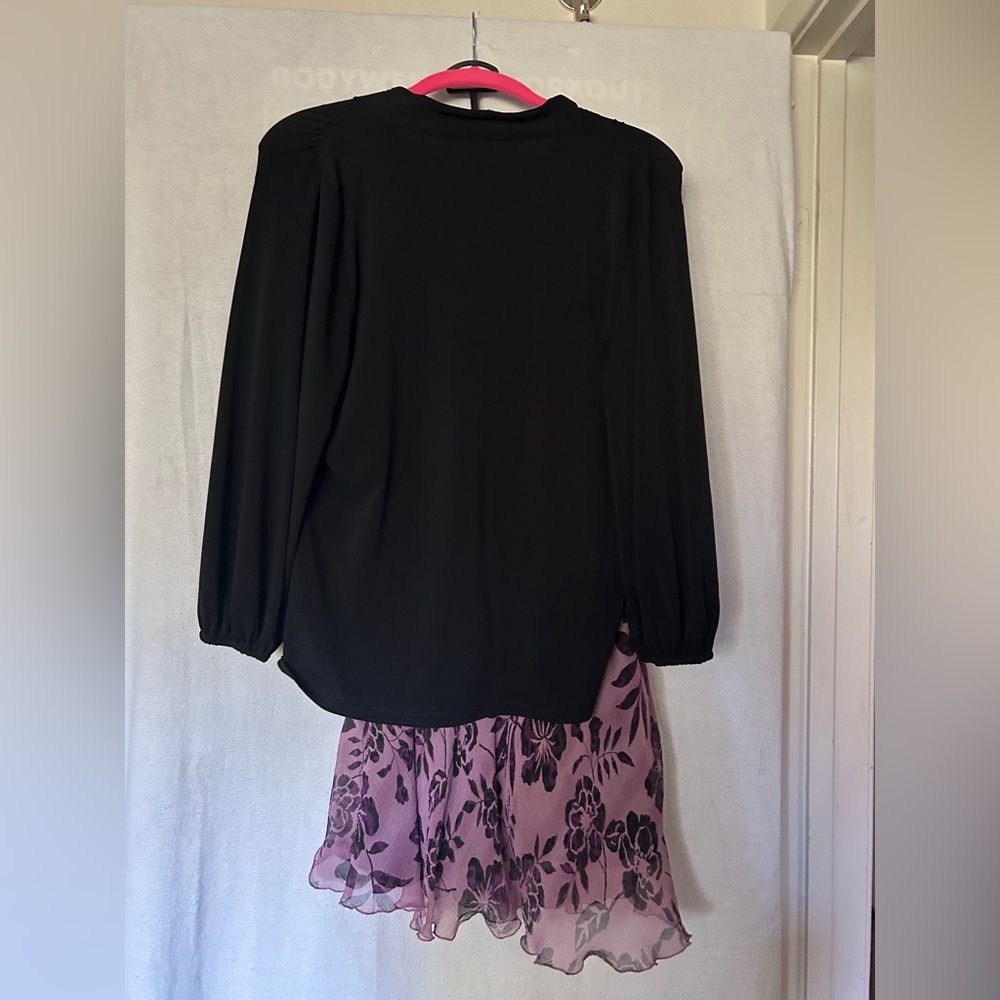 Skirt and blouse set Hillard & Hanson Ruffled Tiered with Flowers